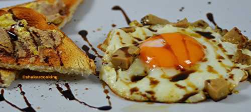 Œuf au plat sauce foie gras et balsamique