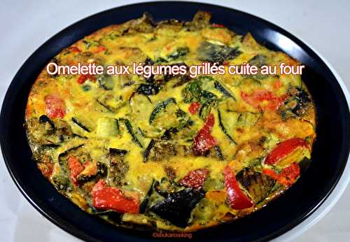 Omelette aux légumes grillés cuite au four