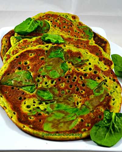 Pancakes salés épinards et ricotta - Shukar Cooking