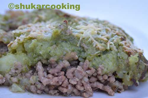 Parmentier de veau aux 4 légumes verts