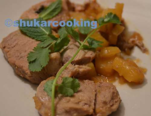 Porc à la coriandre et à l'ananas frais - Shukar Cooking