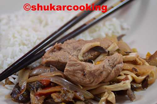 Porc sauté aux pousses de bambou - Shukar Cooking