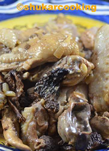 Poularde ou poulet au vin jaune et aux morilles - Shukar Cooking