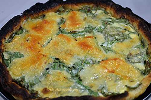 Quiche à la  roquette et tomme allégée