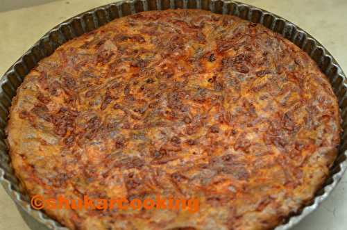 Quiche sans pâte chorizo philadelphia© et cheddar