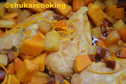 Suprèmes de poulet à l'orange et chorizo - Shukar Cooking
