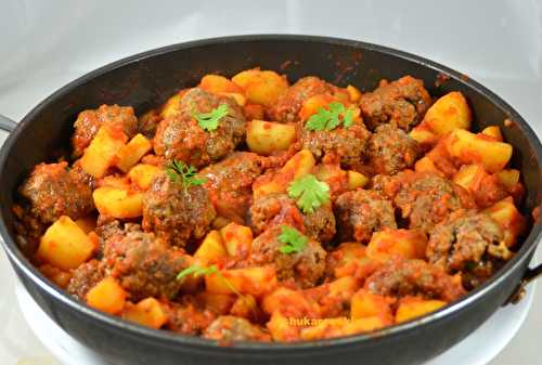 Tajine de kefta aux pommes de terre