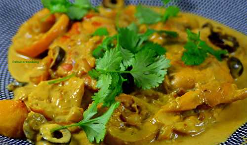 Tajine de poulet au lait de coco et au citron confit