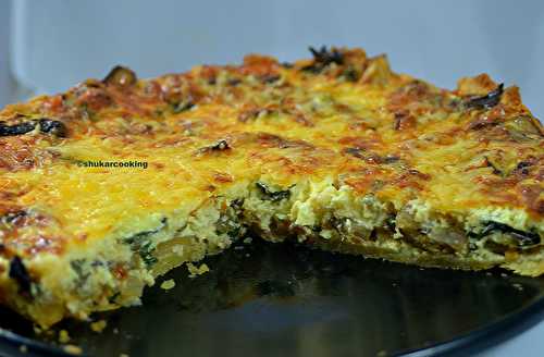 Tarte aux blettes, pâte sablée très parmesan