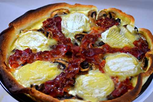 Tarte aux champignons et chèvres