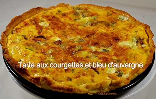 Tarte aux courgettes et bleu Auvergne