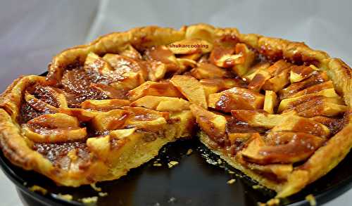 Tarte aux pommes du jardin nappage caramel au beurre salé