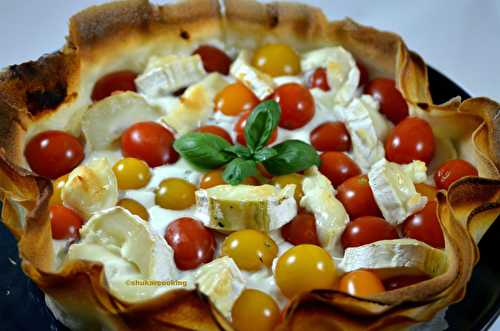 Tarte brick à la tomate et chèvre