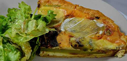 Tarte omelette aux courgettes, cancoillotte et rocamadour