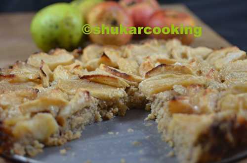 Tarte pommes pommes à la noisette sans farine