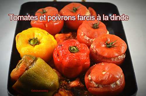 Tomates et poivrons farcis à la dinde