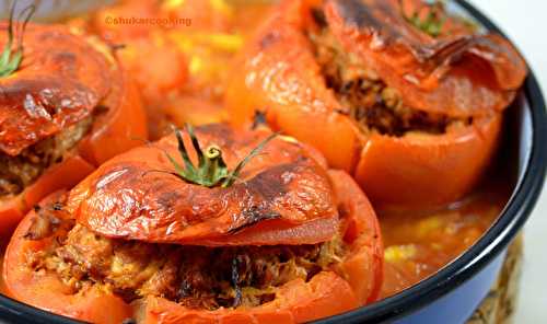 Tomates farcies au pulled pork et chèvre frais