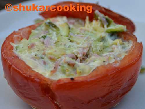 Tomates farcies: courgettes-jambon