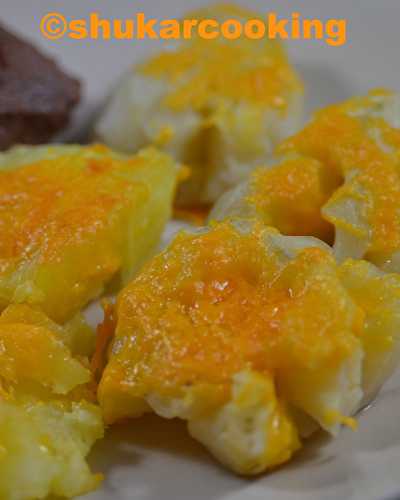 Topinambours et pommes de terre en croute de cheddar