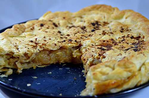 Tourte aux pommes caramélisées