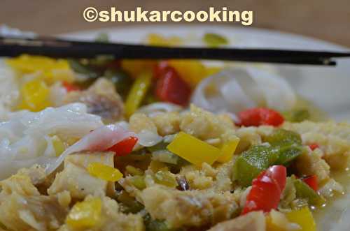 Wok de colin aux poivrons - Shukar Cooking