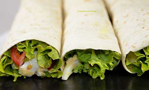 Wrap au thon, œuf dur et mayonnaise