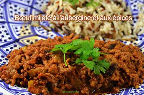 Bœuf mijoté à l’aubergine et aux épices