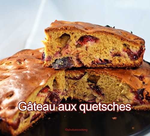 Gâteau aux quetsches sans beurre et sans sucre raffiné