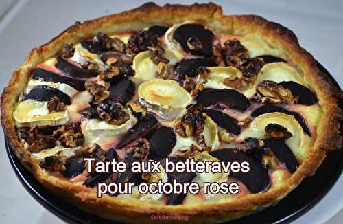 Tarte aux betteraves et chèvre pour octobre rose