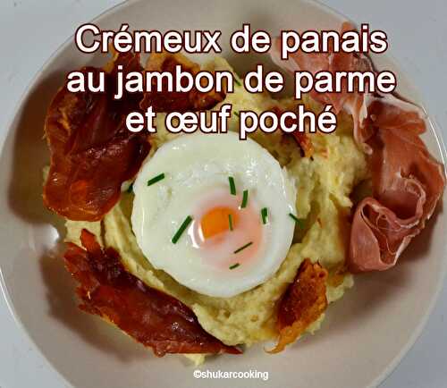 Crémeux de panais au jambon de parme et son œuf poché