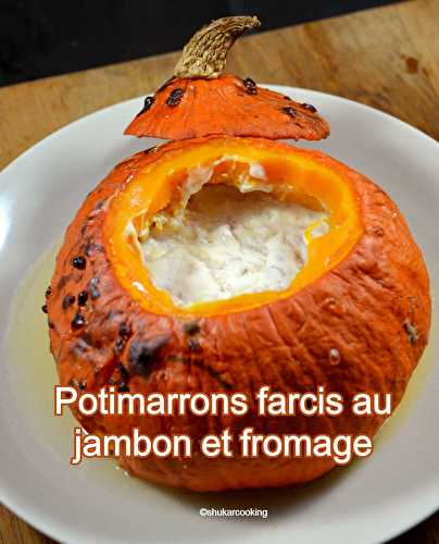 Potimarrons farcis au jambon et fromage