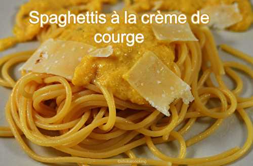 Spaghetti à la crème de courge - Shukar Cooking