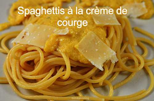 Spaghetti à la crème de courge