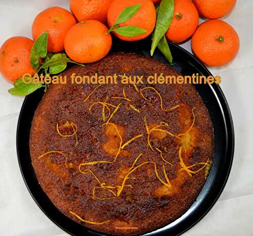 Gâteau fondant aux clémentines