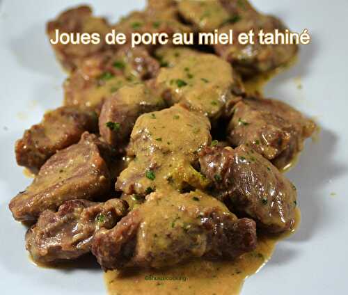 Joues de porc au miel et tahiné