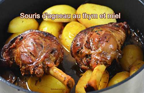 Souris d’agneau confites au thym et miel