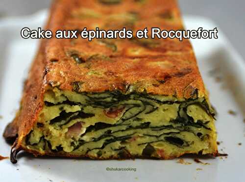 Cake aux épinards et Roquefort sans lait de vache