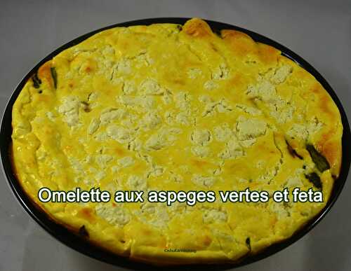 Omelette asperges vertes feta cuite au four