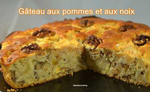 Gâteau aux pommes et aux noix