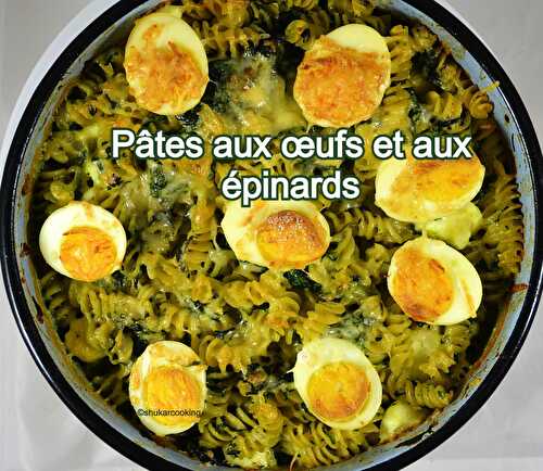 Pâtes aux œufs et aux épinards
