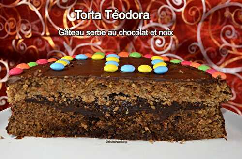 Torta Teodora.  Gâteau serbe au chocolat et noix