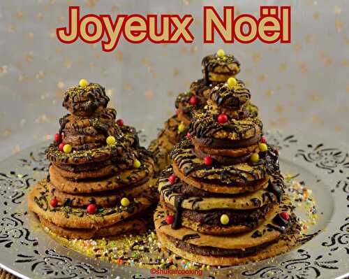 Quand des sablés noisette jouent aux sapins de Noël