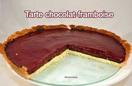 Tarte chocolat-framboise