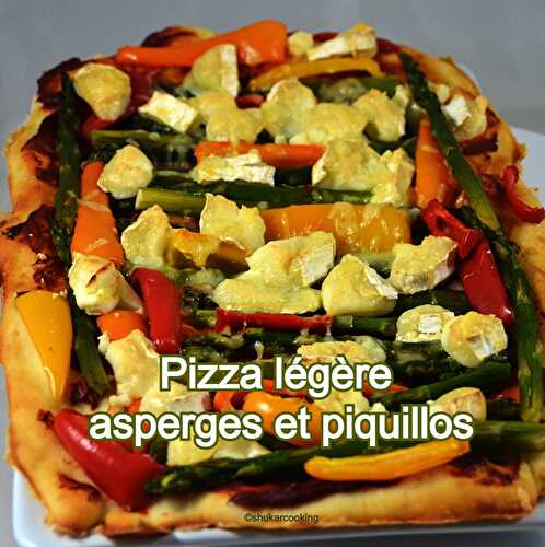 Pizza légère asperges et piquillos