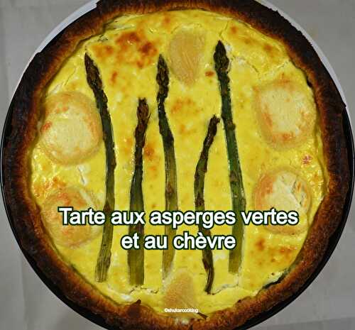 Tarte aux asperges vertes et au chèvre