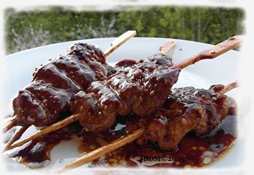 Brochettes d’Aiguillettes de Canard Teriyaki