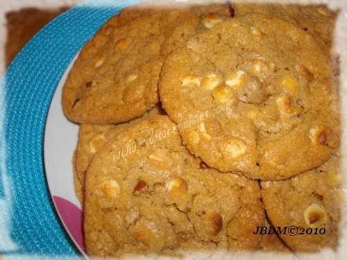 Cookies au Chocolat Blanc, Pécan & Pâte de Speculoos