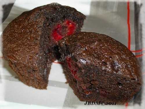 Muffins Chocolat Noir & Coeur de Framboise