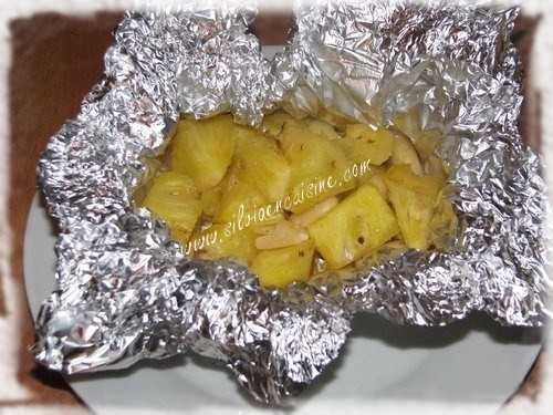 Papillotes d’Ananas à la Vanille