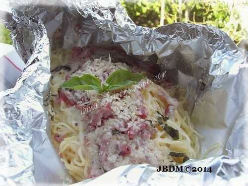 Pâtes Capellini en Papillote